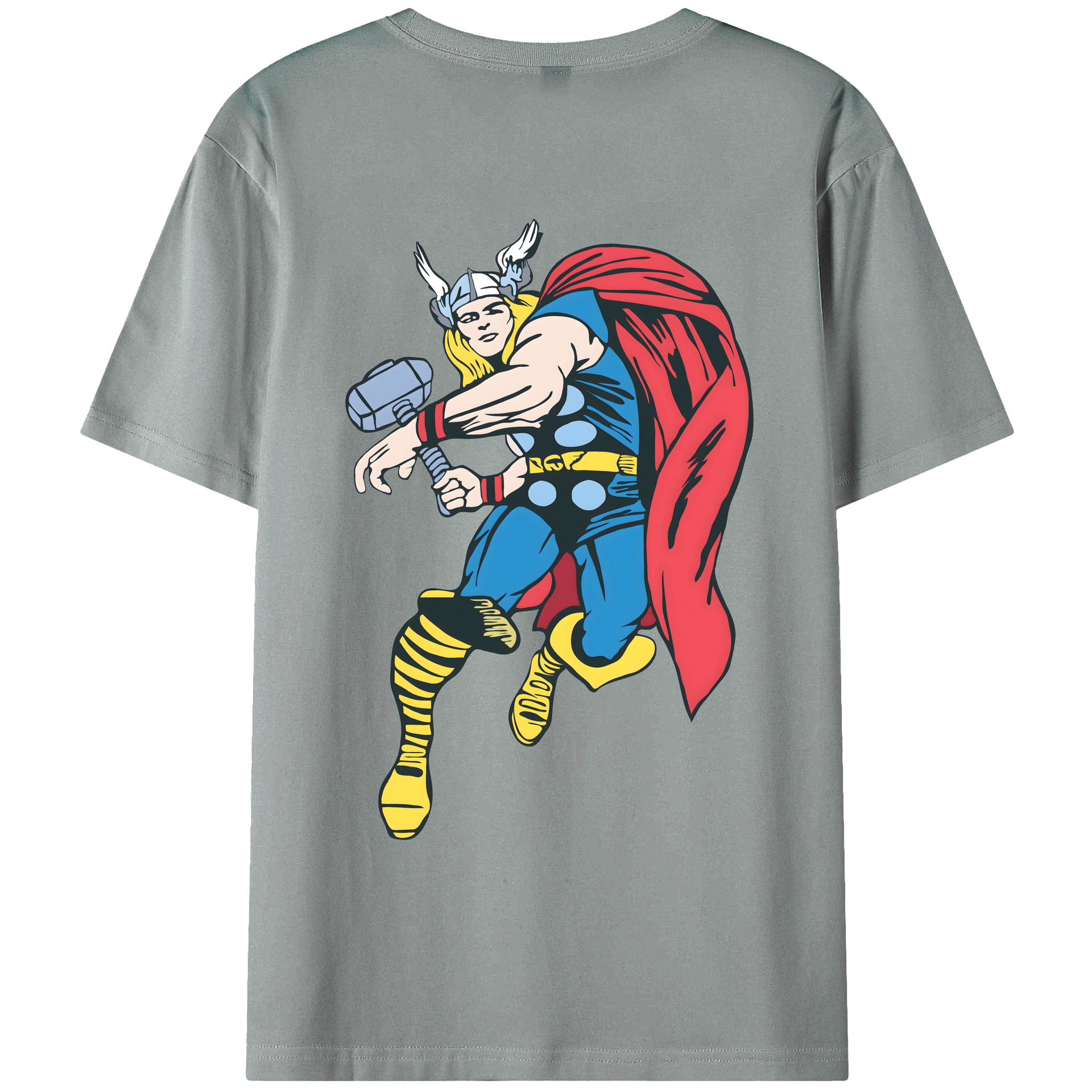 （画像用） アベンジャーズ The Avengers 綿100％ メンズ半袖Tシャツ（バックプリント） 通気性